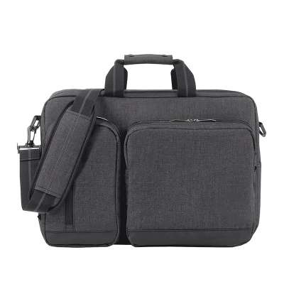 Custom waterproof convertible hybrid briefcase with 15.6" laptop pocket,converts to backpack